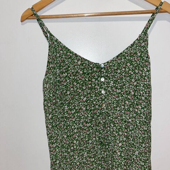 Rails Frida Strappy Summer Dress Green Floral Size Small S - Picture 4 of 12